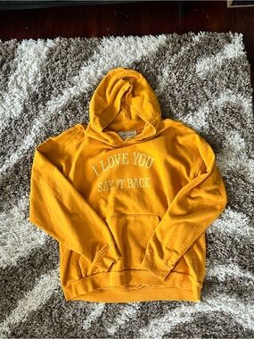 LONELY GHOST Mustard Yellow Graphic Hoodie